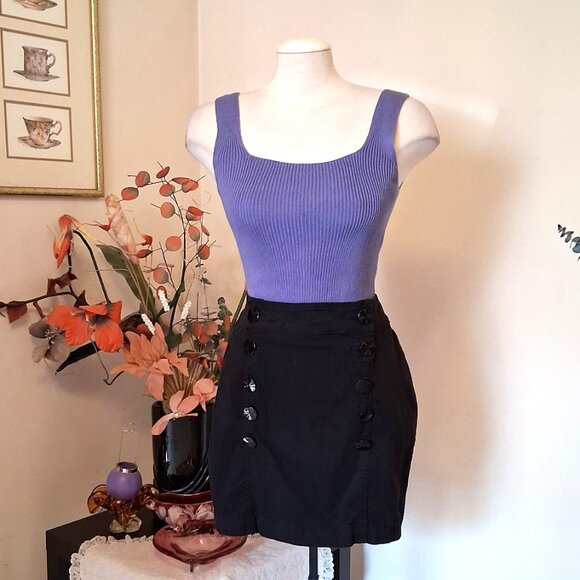 NWOT Colcci Black Mini High Waist Short Skirt Women’s Fall Winter Skirts - Picture 6 of 11